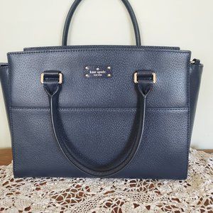 Kate Spade Blazer Blue Purse with handles and removable shoulder strap